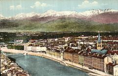 VINTAGE POSTCARD Grenoble