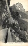 VINTAGE POSTCARD Road of Saint Pancrasse and the Tooth of Crolles