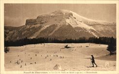 VINTAGE POSTCARD Massive of Chartreuse the collar of door in Chamechaude winter