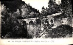 Chartreuse grande de la POSTAL de la VENDIMIA el Saint Pierre del puente