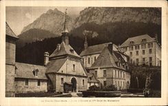 Chartreuse grande de la POSTAL de la VENDIMIA lleva la corte incorporada y 1ra de D del monasterio