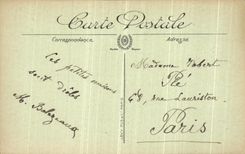 POSTAL D vista cria chartreuse grande de la VENDIMIA junto