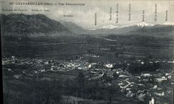 VINTAGE POSTCARD Chapareillan Panoramic View