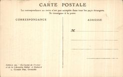 VINTAGE POSTCARD Fair of the Hydro electric power and Tourism Grenoble Alpine Village L Church