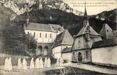 POSTAL de la VENDIMIA entrada de la corte y del chartreuse grande vueltos de la caminata de los padres
