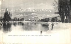VINTAGE POSTCARD Surroundings of Grenoble the Castle of the Alps Seen from of the polygon of the genius