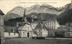 Convento de Dauphine de la POSTAL de la VENDIMIA del honor chartreuse grande de la corte D y del som grande