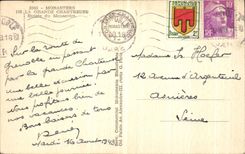 POSTAL de la VENDIMIA de chartreuse grande entrado del monasterio