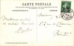La POSTAL Dauphine Vercors de la VENDIMIA incorporo de grande las piezas estrechas
