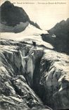 VINTAGE POSTCARD Dauphine Solid mass of Belledonne Crack to the glacier of Freydanne