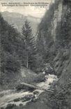 VINTAGE POSTCARD Dapuhine Surroundings of St Nizier Falls of Noisy footbridge
