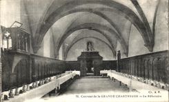 Convento de Dauphine de la POSTAL de la VENDIMIA de chartreuse grande el refectorio