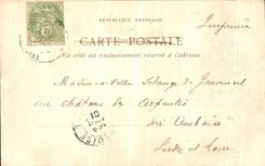 POSTAL D vista chartreuse grande de la VENDIMIA junto del convento