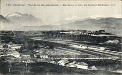 VINTAGE POSTCARD Dauphine Valley of Graisivaudan Barraux the Fort at the Bottom the White MT