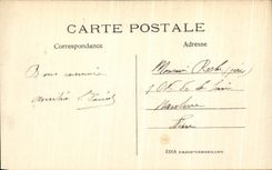 VINTAGE POSTCARD Chantilly Pond of the White Queen the Castle of the House of the Guards