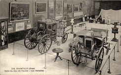 VINTAGE POSTCARD Chantilly Room of Jeu de Paume Cars