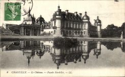 VINTAGE POSTCARD Chantilly the Northern Castle Frontage Is