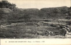 VINTAGE POSTCARD Ruins Of Compiegne the Theater
