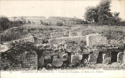 VINTAGE POSTCARD Surroundings Of Compiegne Ruins of Champlieu baths and the theater