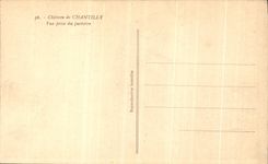 VINTAGE POSTCARD Castle of Chantilly Seen from of the floor