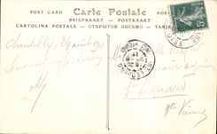 VINTAGE POSTCARD Castle of Chantilly Southern part