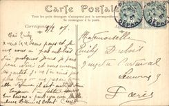 VINTAGE POSTCARD Park of the Castle of Chantilly three alleys