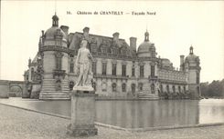VINTAGE POSTCARD Castle of Northern Chantilly Frontage