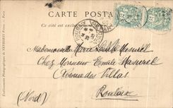 VINTAGE POSTCARD Castle of Chantilly the Hamlet the bridge