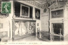 VINTAGE POSTCARD Castle of Chantilly Room of the guards