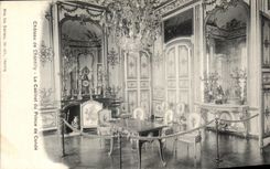 VINTAGE POSTCARD Castle of Chantilly the Cabinet of Princede Cop