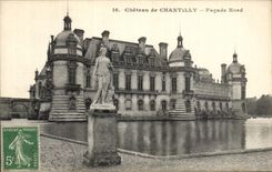 VINTAGE POSTCARD Castle of Northern Chantilly Frontage