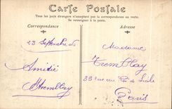 VINTAGE POSTCARD Castle of Chantilly Entered