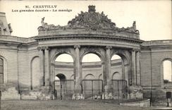 VINTAGE POSTCARD Chantilly large stables the horse gear