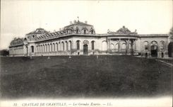 VINTAGE POSTCARD Castle of Chantilly Large stables