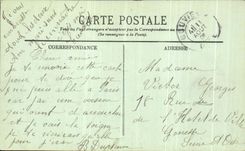 VINTAGE POSTCARD Castle of Chantilly Seen from of the terrace