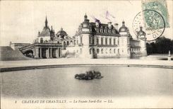 VINTAGE POSTCARD Castle of Chantilly the Northern Frontage Is