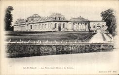 VINTAGE POSTCARD Chantilly the Gate Holy Denis and stables