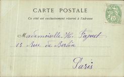 VINTAGE POSTCARD Castle of Chantilly the Gallery of paintings