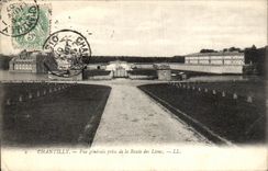 VINTAGE POSTCARD Chantilly View Taken of the road of the lions