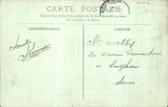 VINTAGE POSTCARD Chantilly View Taken of the road of the lions