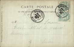 VINTAGE POSTCARD Castle of Chantilly L Staircase D honor and the hall