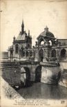 VINTAGE POSTCARD Castle of Chantilly L Main entrance and the vault