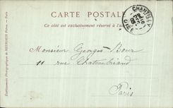 VINTAGE POSTCARD Park Of the Castle of Chantilly L gone of L drive