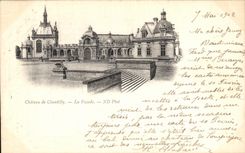 VINTAGE POSTCARD Castle of Chantilly the Frontage