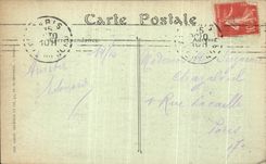 VINTAGE POSTCARD Castle of Chantilly the Library