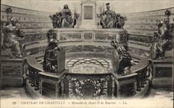 VINTAGE POSTCARD Castle of Chantilly Mausoleum of Henri II of Bourbon