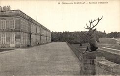 VINTAGE POSTCARD Chantilly the Castle House D Enghien Stag