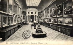 VINTAGE POSTCARD Castle Of Chantilly Gallery of the Tables