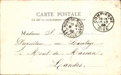 VINTAGE POSTCARD edges of L Oise Compiegne