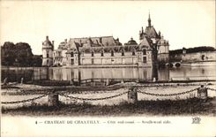 VINTAGE POSTCARD Castle of Chantilly western Southern part